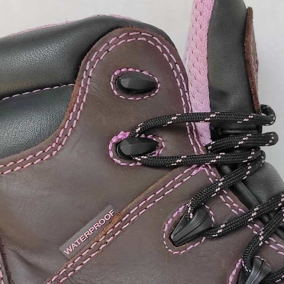AVENGER Women's Composite Toe Waterproof Framer Boots Brown/Lilac Size US 8.5 - Picture 5 of 13